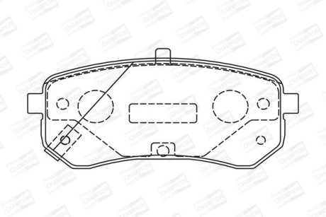 Колодки тормозные дисковые задние Hyundai I10 I (PA) (07-)/Kia Picanto I (SA) (04-12) CHAMPION 572527CH