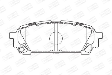 Колодки гальмівні дискові задні Subaru Forester (SG_) (02-12), Impreza Estate (GG) (00-08) CHAMPION 572529CH