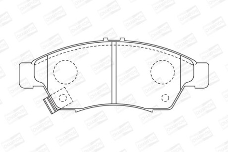 SUZUKI гальмівні колодки передн. Liana 1.3I-1.6I 06/02 CHAMPION 572545CH (фото 1)