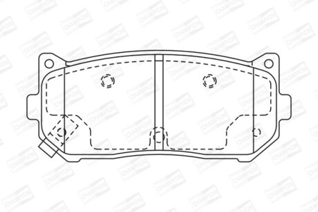 Гальмівні колодки задн. KIA Carens 04- Clarus 98- Shuma 98- CHAMPION 572556CH