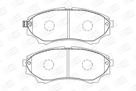 Колодки тормозные дисковые передние Ford Ranger (99-06), (06-12)/ Mazda BT-50 (0 CHAMPION 572572CH
