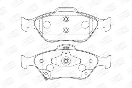Колодки гальмівні дискові передні Toyota Yaris (05-10, 10-20) CHAMPION 572576CH