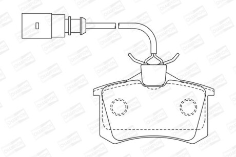 Колодки тормозные дисковые задние Ford Galaxy I/ VW Sharan (95-10) CH CHAMPION 573065CH