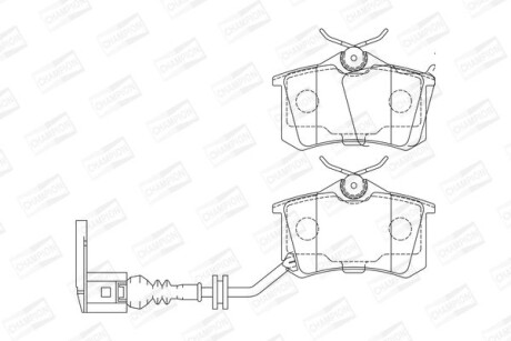 Гальмівні колодки зад. Caddy III/IV/Passat/Audi A4/A6 (TRW) CHAMPION 573112CH