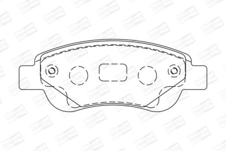 Колодки гальмівні дискові передні Citrroen C1 (05-)/ Toyota Aygo (05-14, 14-) CHAMPION 573135CH