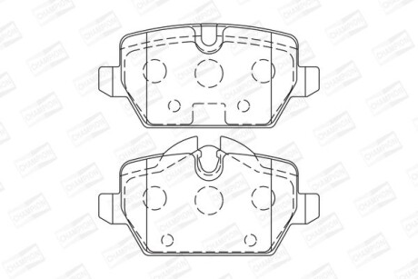 Колодки тормозные дисковые задние BMW 1 (E81,E87), 3 (E90) CHAMPION 573136CH