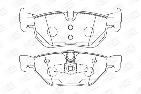 BMW Гальмівні колодки задн.3 E90 04-,X1/3 09- CHAMPION 573139CH