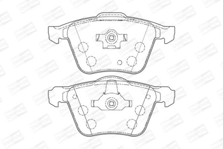 VOLVO гальмівні колодки передні S80,V70,XC70,XC90 CHAMPION 573143CH