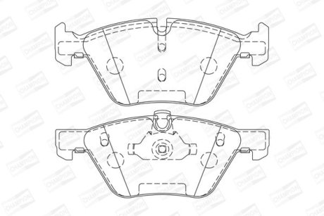 Колодки гальмівні дискові передні BMW Series 3 (E90) (05-), Series 5 (E60) CHAMPION 573151CH