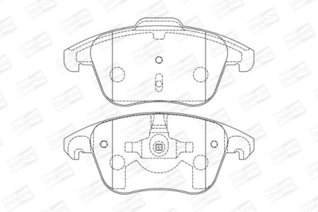 Колодки гальмівні дискові передні Citroen C4 Picasso (07-13), C4 II/ Peugeot 5008 I CHAMPION 573193CH