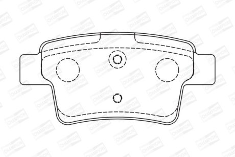 Колодки гальмівні дискові задні Citroen C4 Grand Picasso I (UA_) 06-13, C4 Picasso I MPV (UD_) 06-15 CHAMPION 573194CH