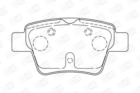 Колодки тормозные дисковые задние Citroen C4 I/ Peugeot 307 (03-09) C CHAMPION 573235CH
