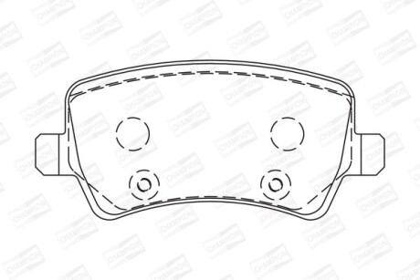 Колодки гальмівні дискові задні Land Rover Freelander 2/ Volvo V60 I, S80 II, S60 II, XC70 II CHAMPION 573250CH
