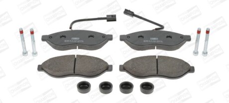 Колодки тормозные дисковые передние (с болтами и датчиками) Citroen Jumper II/ F CHAMPION 573260CH