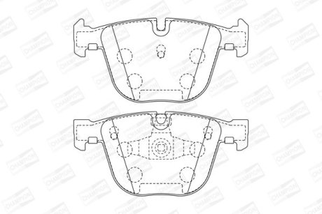 Колодки гальмівні дискові задні BMW 7 serie (08-) CHAMPION 573271CH
