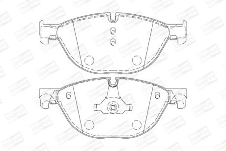 Колодки гальмівні дискові передні BMW 7 serie (08-) CHAMPION 573292CH