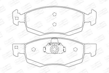 Колодки гальмівні дискові передні DACIA Logan CHAMPION 573295CH