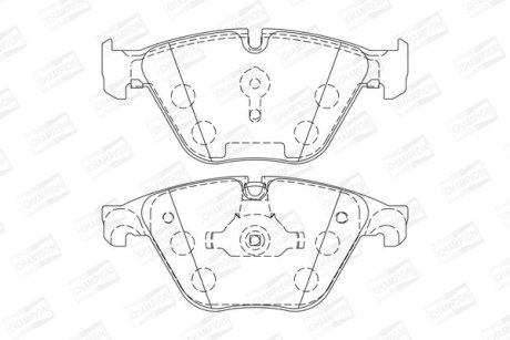 Колодки гальмівні дискові передні BMW 5 (F10, F18) CHAMPION 573305CH