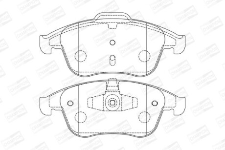 Колодки тормозные дисковые передние Renault Megane III, Scenic III, Fluence (12- CHAMPION 573316CH