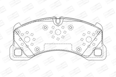 VW гальмівні колодки передн.Touareg 10-,Porsche Cayenne 07- CHAMPION 573329CH