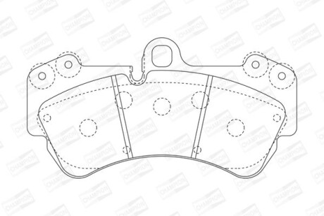 Колодки гальмівні дискові передні Porsche Cayenne (02-10)/ VW Touareg (02-10) CHAMPION 573376CH