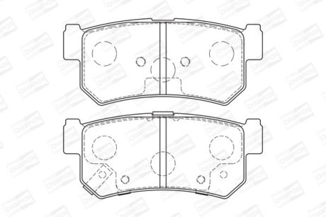 Колодки гальмівні дискові задні SSANGYONG ACTYON I 05-, ACTYON SPORTS I (QJ) 05- CHAMPION 573377CH (фото 1)