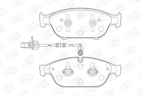 Колодки гальмівні дискові передні AUDI A6 (4G2, C7, 4GC) CHAMPION 573381CH