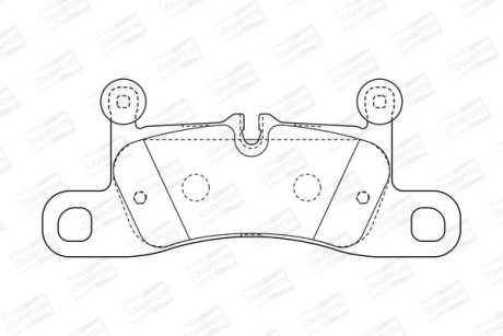 Колодки гальмівні дискові задні PORSCHE CAYENNE CHAMPION 573395CH (фото 1)