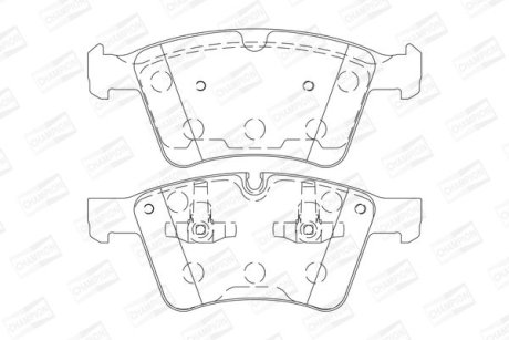 Колодки гальмівні дискові передні MB GL (X164) (06-) CHAMPION 573424CH