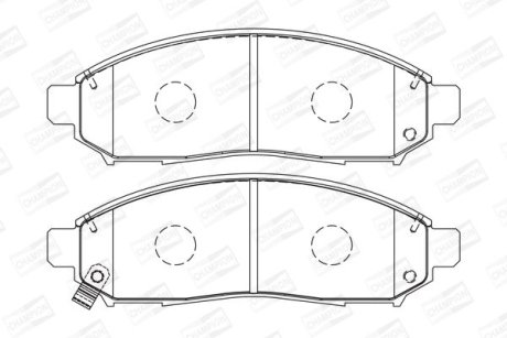 Колодки гальмівні дискові передні Nissan Leaf (10-), Navara (04-) CHAMPION 573431CH