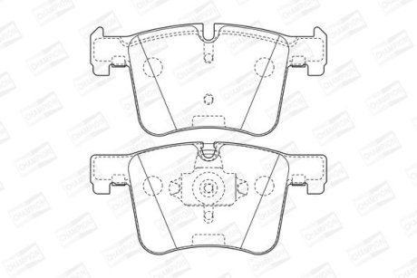 Колодки гальмівні дискові передні BMW X3 20dx, 20ix, 28ix, bis 10/2011/ X3 35ix (F25) (11-) CHAMPION 573432CH