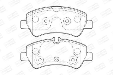 Колодки тормозные дисковые задние Ford Transit (12-) CHAMPION 573434CH