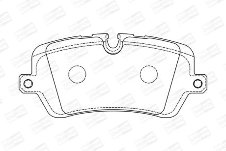 Колодки гальмівні дискові задні Land Rover Range Rover Sport II, Range Rover IV, Discovery V CHAMPION 573439CH