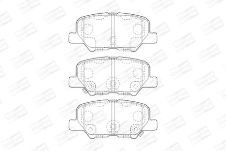 Колодки гальмівні дискові задні Citroen C4 AIRCROSS 10-|MAZDA 6 Estate (GJ, GL) 12- CHAMPION 573442CH