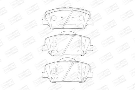 Колодки гальмівні дискові передні Kia Optima (10-), Ceed (15-)/Hyundai i30 (11-) CHAMPION 573447CH