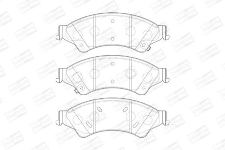 Колодки гальмівні дискові передні FORD RANGER (TKE) 11- CHAMPION 573449CH