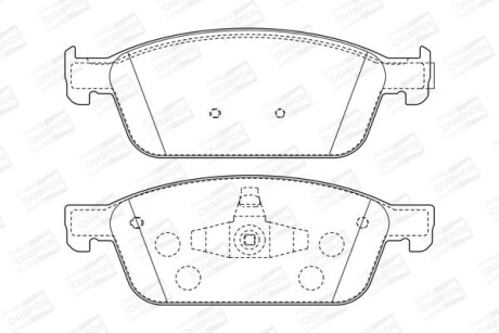 Колодки тормозные дисковые передние Ford Focus III, Kuga II, Transit (13-) (5734 CHAMPION 573460CH