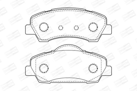 Колодки гальмівні дискові передні Citroen C4 (14-), C-ELYSEE (12-)/Peugeot 301 (12-) CHAMPION 573461CH