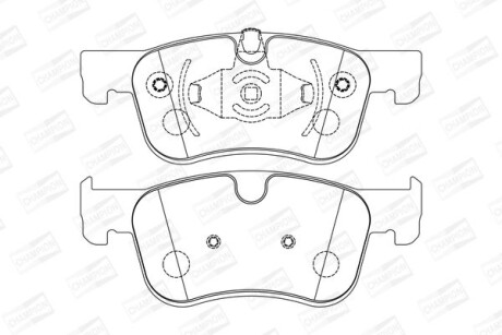 Колодки гальмівні дискові передні Citroen Berlingo (18-), C4 Picasso (13-)/ Opel Combo E CHAMPION 573604CH