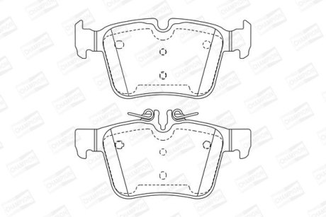 Колодки гальмівні дискові задні MB C-Class (14-) CHAMPION 573609CH