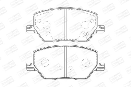 Колодки тормозные дисковые передние Fiat 500X (14-)/ Jeep Renegade (14-), Compas CHAMPION 573610CH