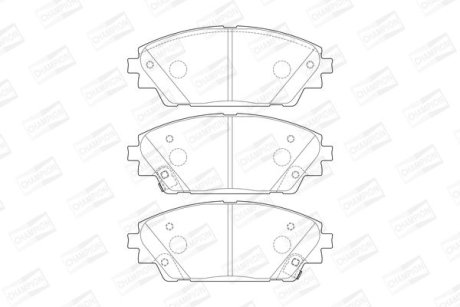 Колодки тормозные дисковые передние Mazda 3 (BM) (13-) CHAMPION 573611CH