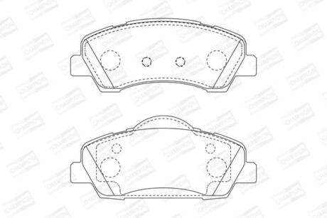 Колодки тормозные дисковые передние Citroen C4 Cactus / Peugeot 308 II (CHAMPION 573630CH