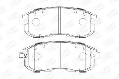 Колодки гальмівні дискові передні FIAT SEDICI (189_) 06-14|SUZUKI SX4 (EY, GY) 06- CHAMPION 573646CH