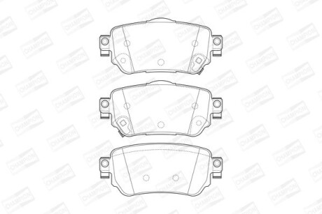 Колодки тормозные дисковые задние Nissan X-Trail III, Qashqai II, Leaf (17-)/ Re CHAMPION 573658CH