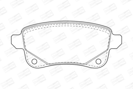 Колодки тормозные дисковые задние Renault Megane (III,IV), Clio V, Fluence (10-) CHAMPION 573660CH