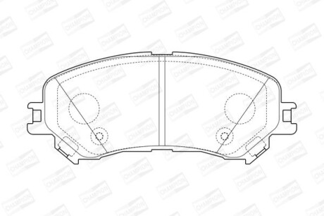 Колодки тормозные дисковые передние Renault Espace V, Megane IV, Scenic IV (5736 CHAMPION 573673CH