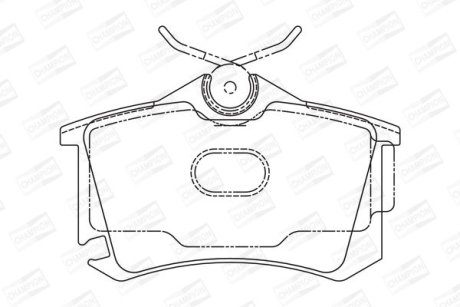 Колодки гальмівні дискові задні AUDI A2 (8Z0) 00-05|SEAT TOLEDO III (5P2) 04-09|VW GOLF V (1K1) 03-10 CHAMPION 573682CH