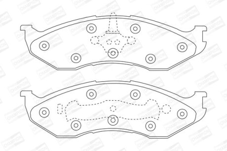 JEEP колодки гальмівні передні Cherokee,Grand Cherokee,Wrangler 2.1/2.5 90- CHAMPION 573713CH (фото 1)