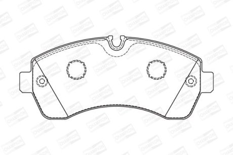 Колодки гальмівні дискові передні Sprinter/ VW Crafter 5T (06-) CHAMPION 573726CH